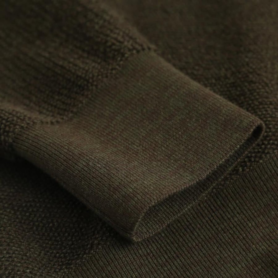 Loewe Anagram Zip-Up Hoodie Dark Khaki Green