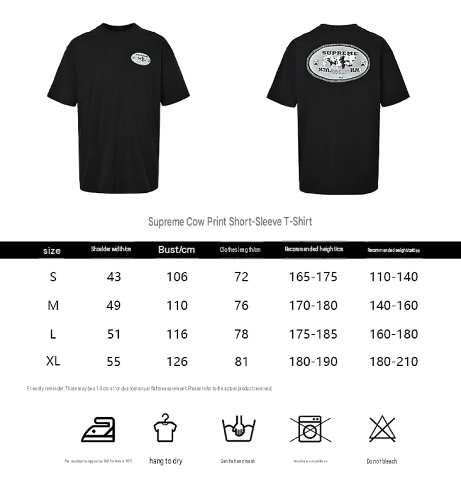 Supreme Dalmatian Tee Black SS25