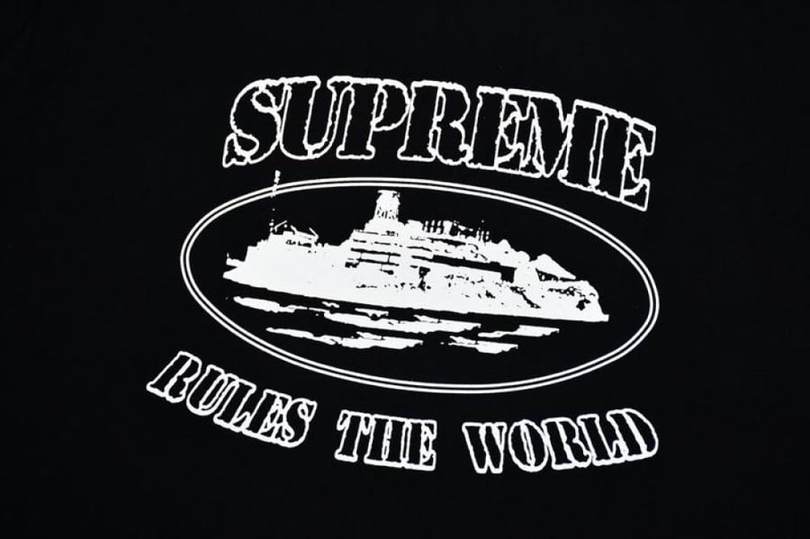 Supreme x Corteiz Rules The World Tee 'Black'