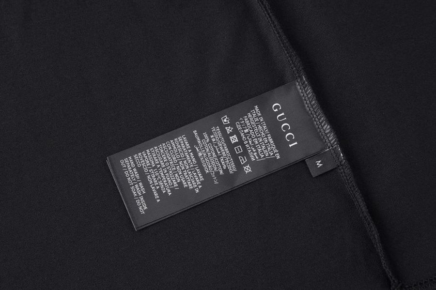 Gucci Cotton Jersey T-Shirt with Logo Print Black