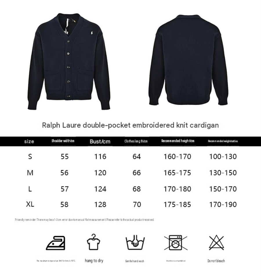 Polo Ralph Lauren Cotton V-Neck Cardigan Camel Brown