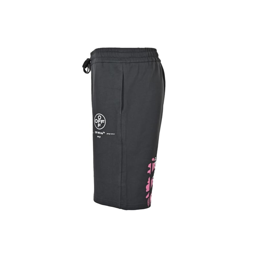 Off-White Logo Print Sweat Shorts Black