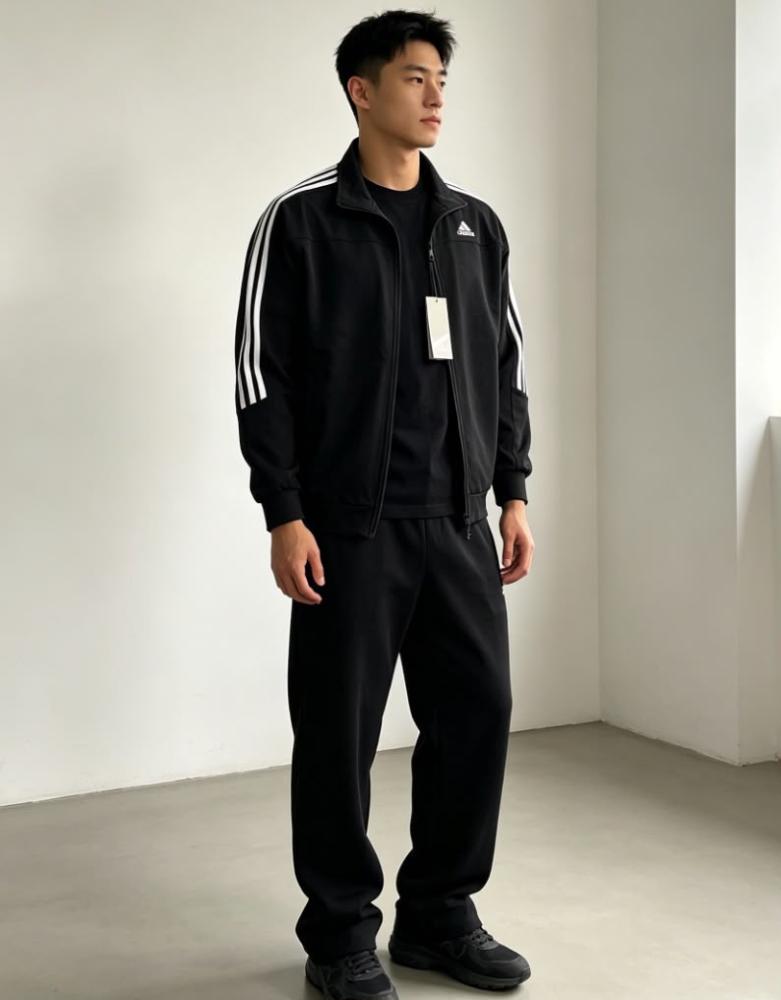 adidas Classic 3-Stripes Track Jacket Black