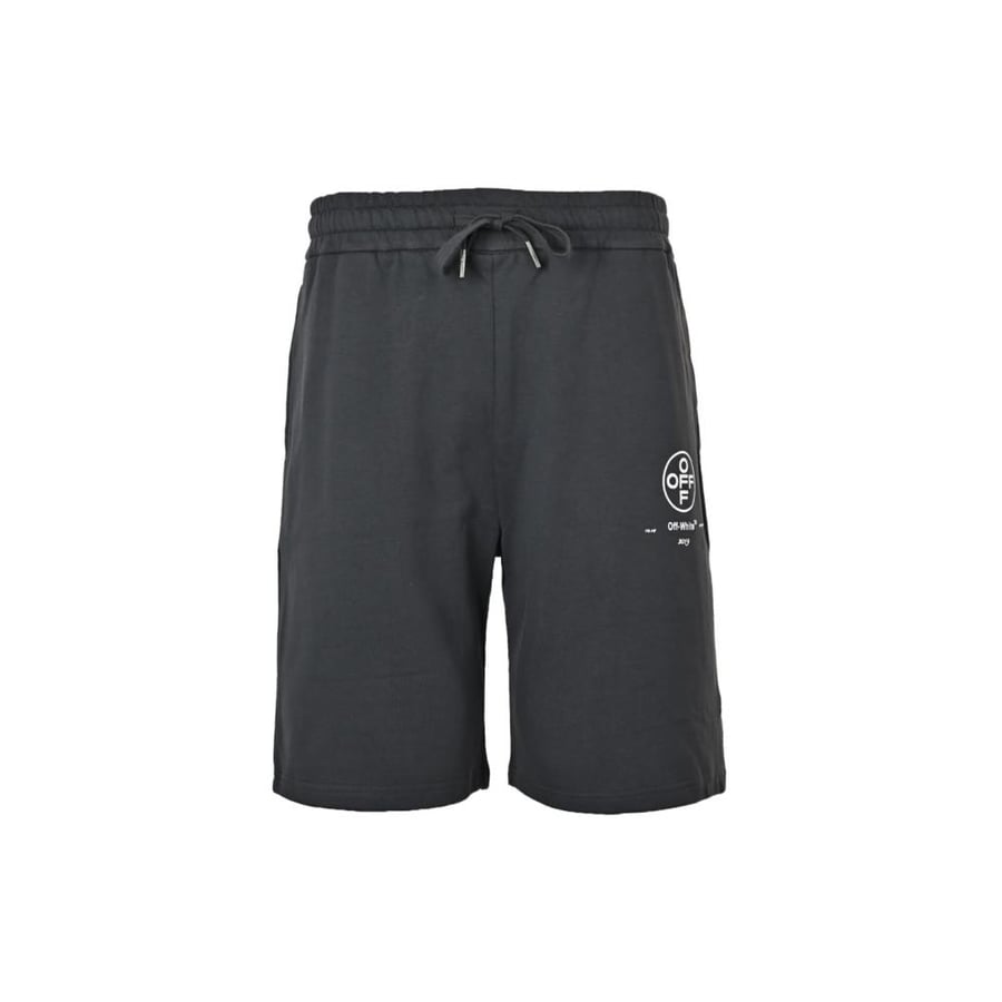 Off-White Logo Print Sweat Shorts Black