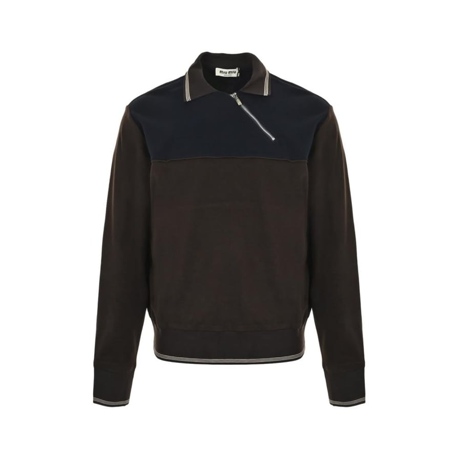 Miu Miu Two-Toned Polo Sweatshirt