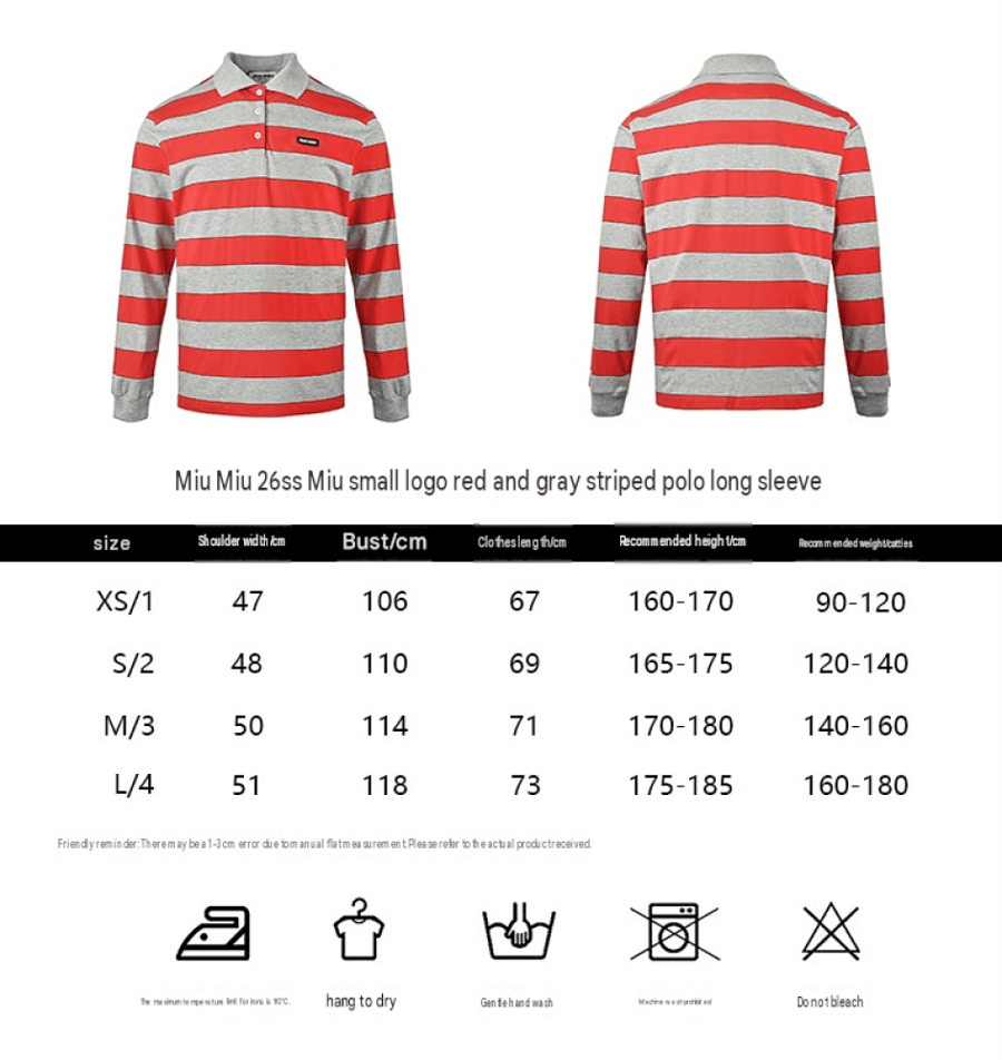 Miu Miu Striped Jersey Polo Shirt Blue / Grey