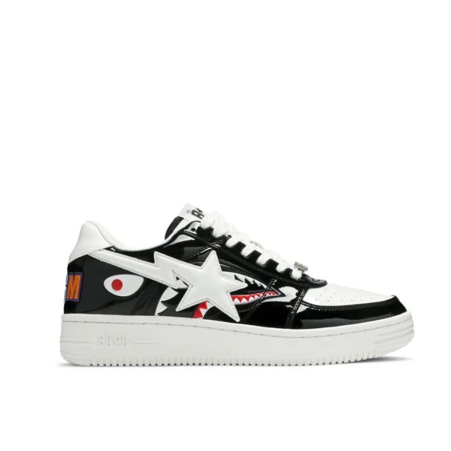 A Bathing Ape BAPE STA Low Shark Black / White