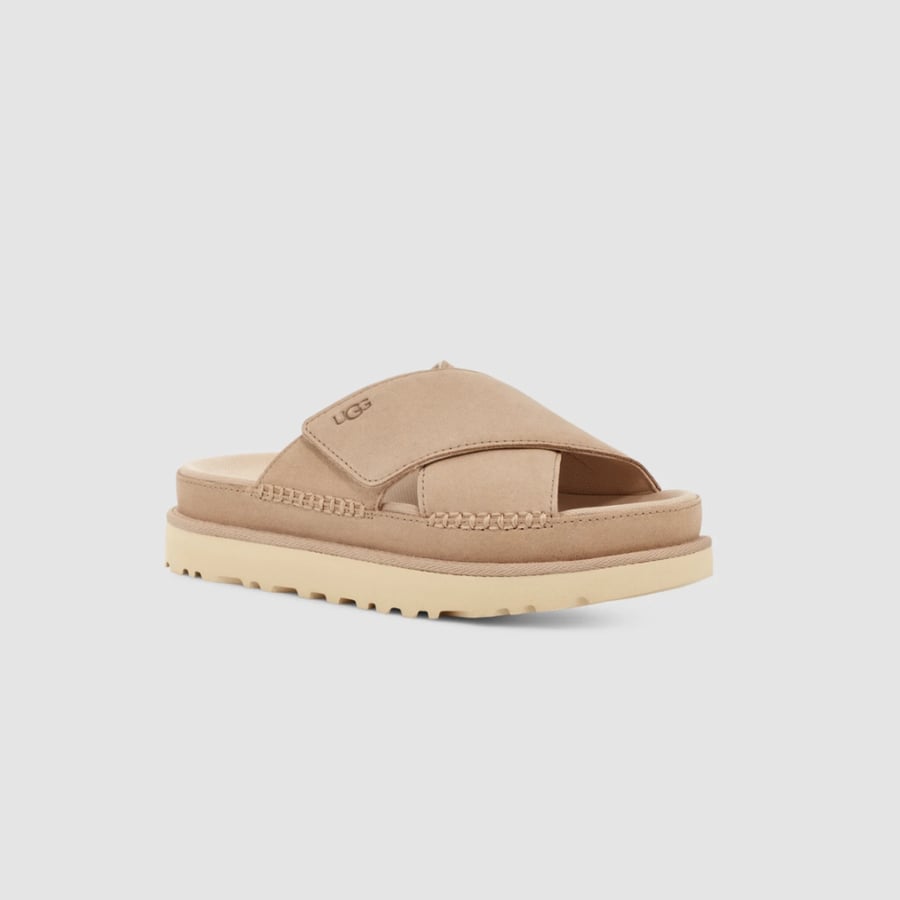 UGG Goldenstar Cross Slide Driftwood