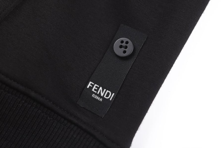 Fendi Cotton Hooded Sweatshirt Black