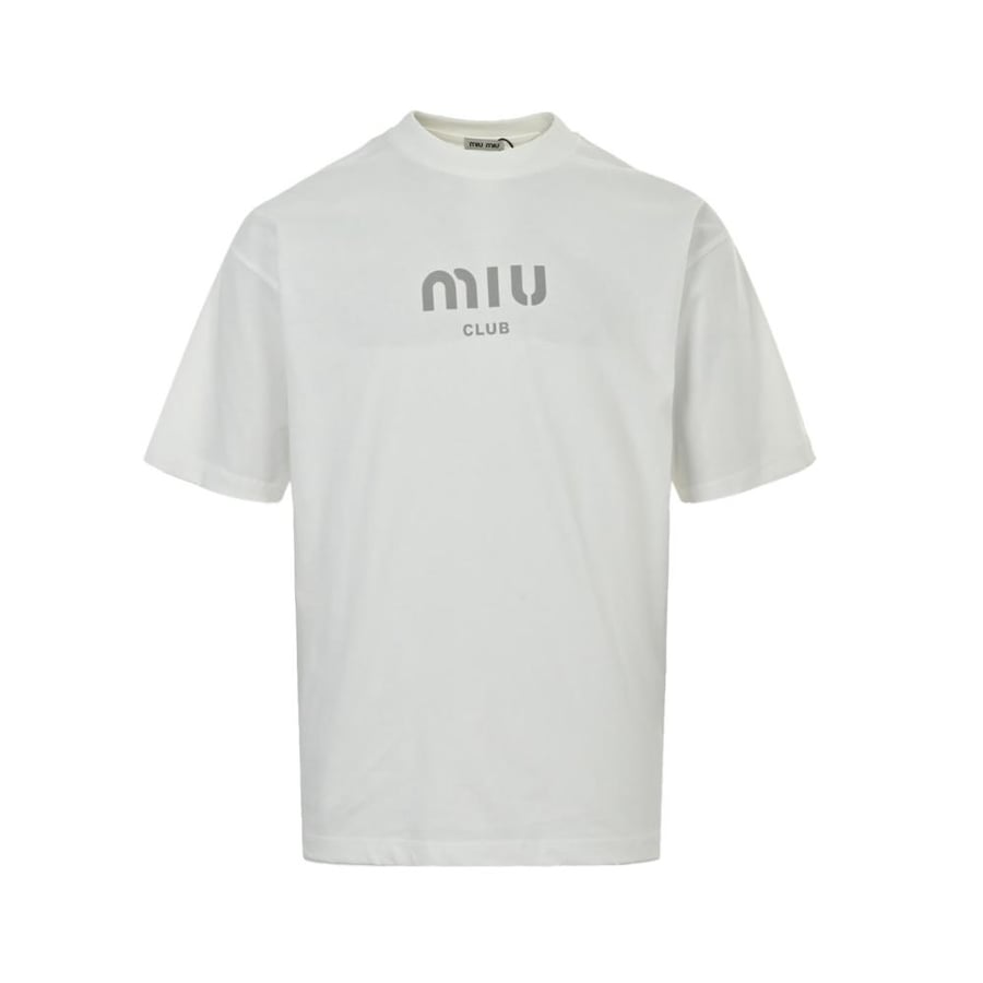 Miu Miu Club Cotton T-Shirt Black