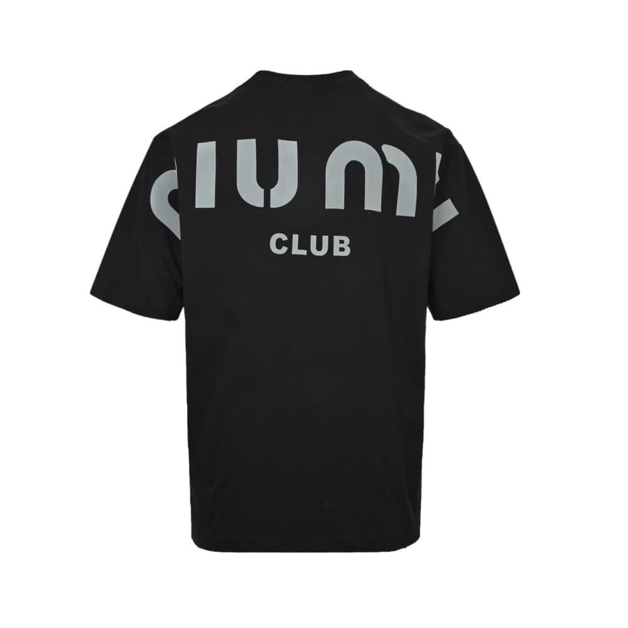 Miu Miu Club Cotton T-Shirt Black
