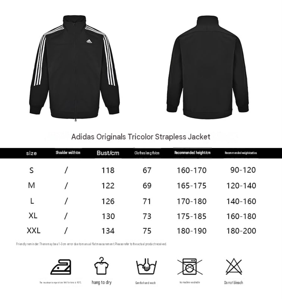 adidas Classic 3-Stripes Track Jacket Black