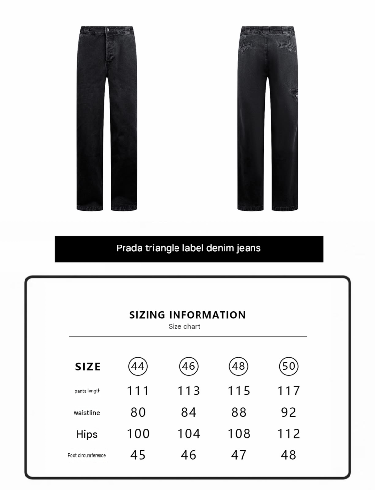 Prada Straight-Leg Denim Jeans Black