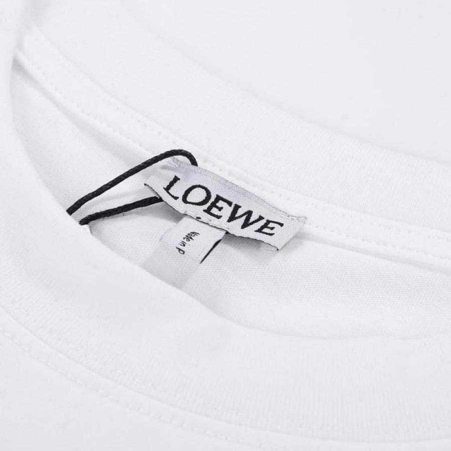 Loewe Logo Embroidered Crewneck T-Shirt