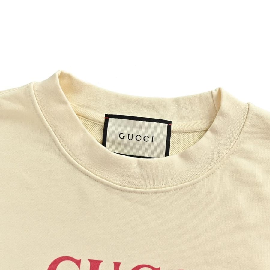 Gucci Kids Double G Colorful Print Cotton Sweatshirt Off-White