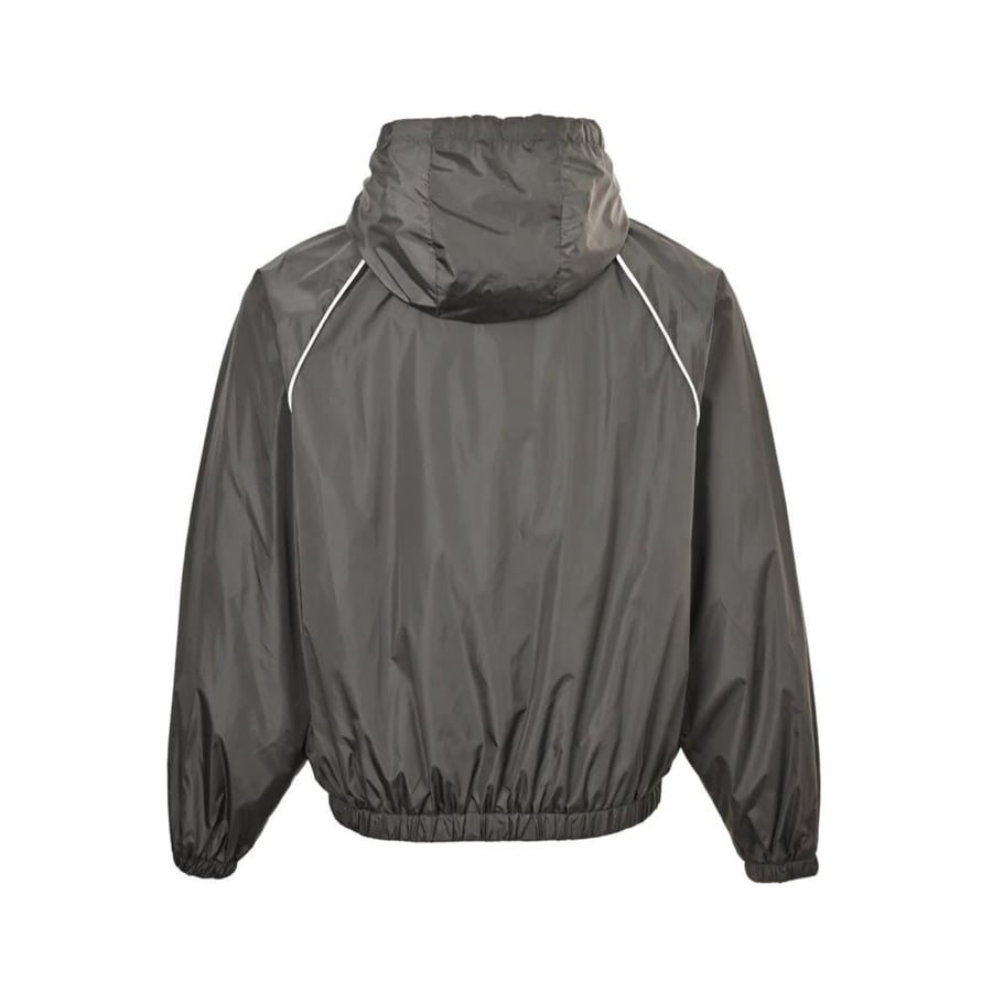 Miu Miu Technical Silk Zipper Blouson Jacket Grey