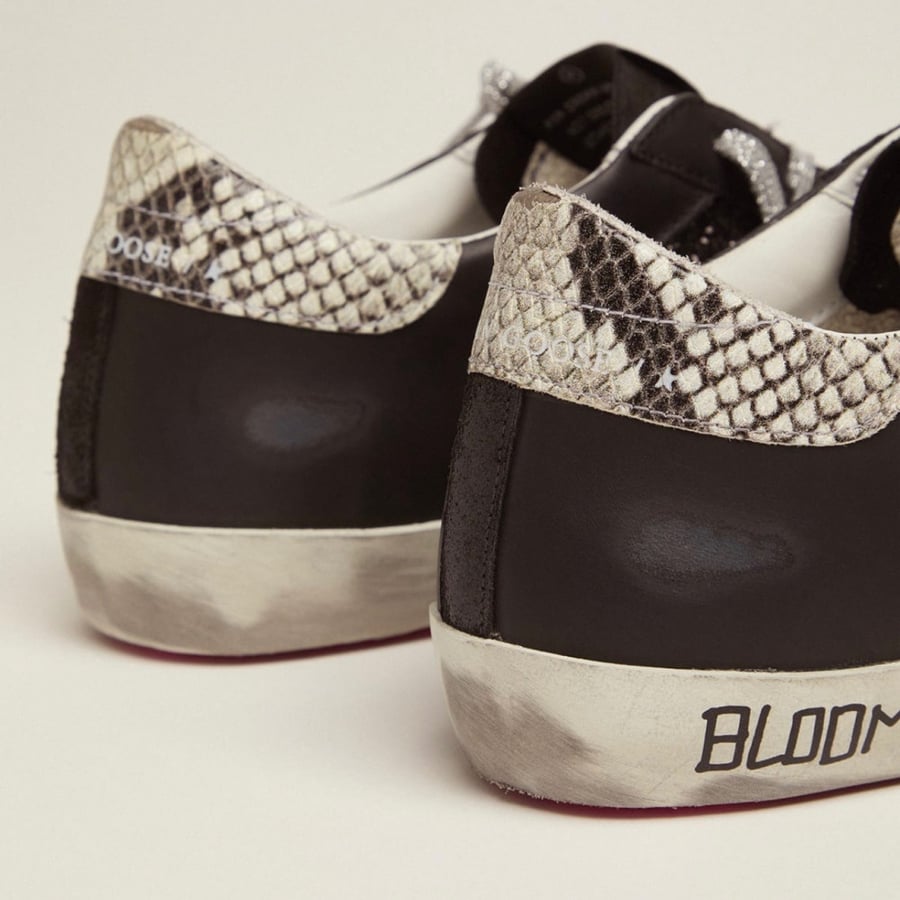 Super-Star sneakers with glitter and handwritten lettering
