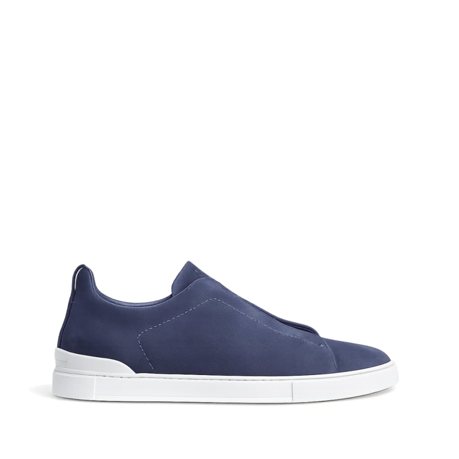 ZEGNA Triple Stitch Utility Blue Suede