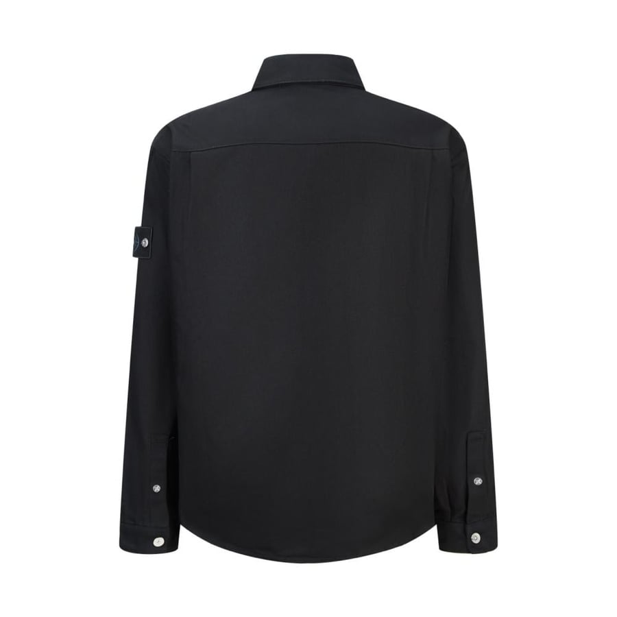 Stone Island Cotton Denim Overshirt Black