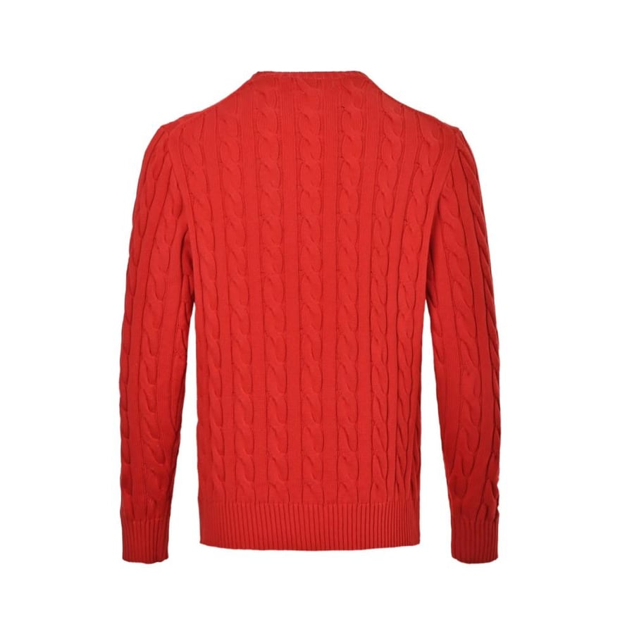 Polo Ralph Lauren Cable-Knit Wool Cashmere Sweater Red