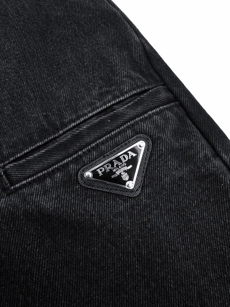 Prada Straight-Leg Denim Jeans Black