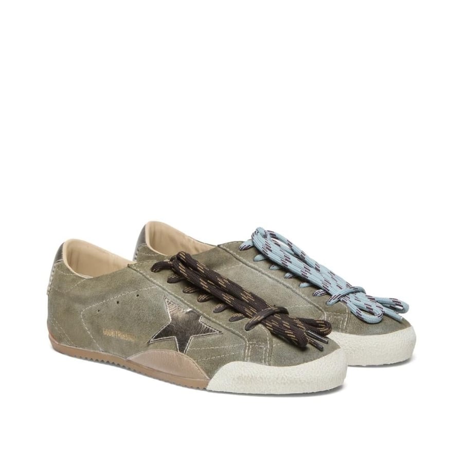 True-Star in olive suede with gold star
