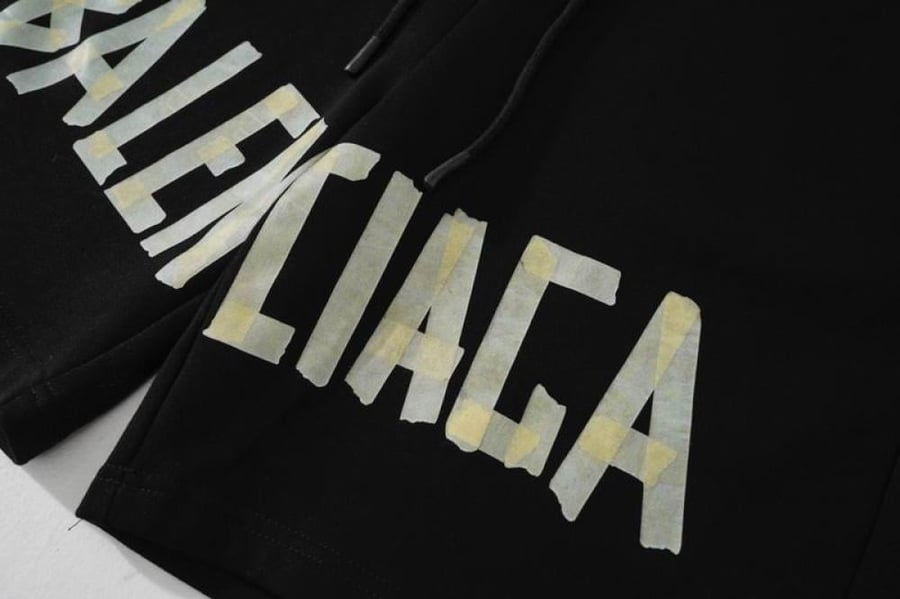 Balenciaga logo track shorts