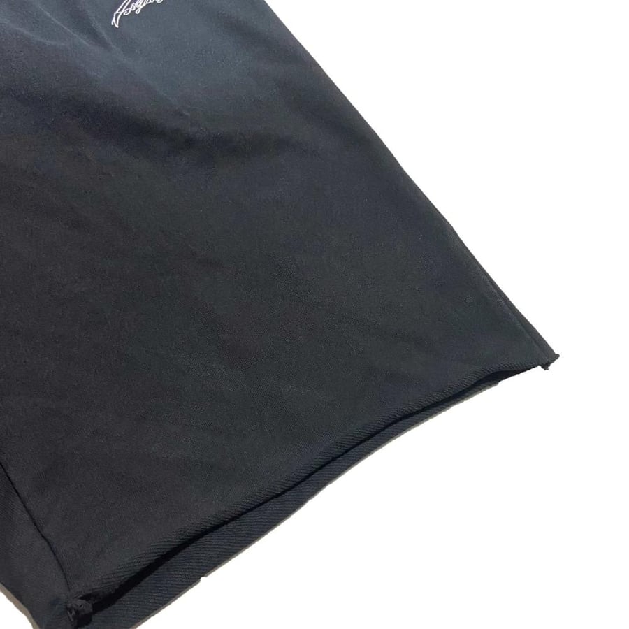 ERTY ASK 10th Anniversary Limited RIRI Long Zipper Distressed Shorts Black
