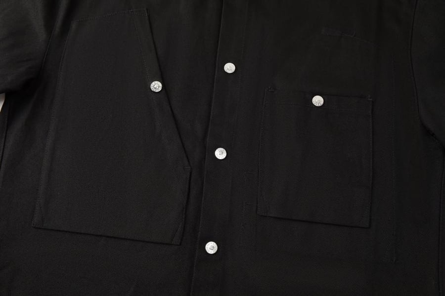 Stone Island Cotton Denim Overshirt Black