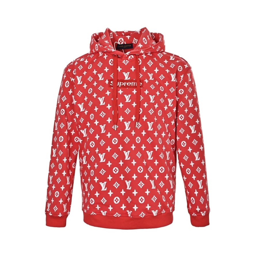 Supreme x Louis Vuitton Box Logo Hooded Sweatshirt Red
