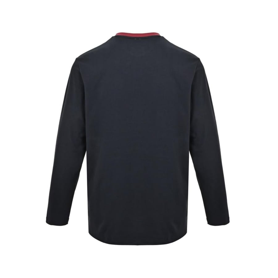 Miu Miu Long-Sleeved Cotton Jersey T-Shirt Blue