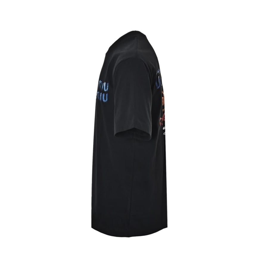 Miu Miu Cotton Jersey T-Shirt Black