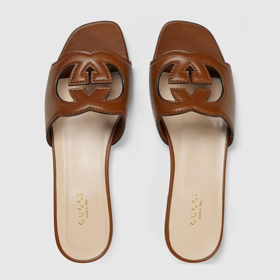 WOMEN'S SLIDE SANDAL WITH INTERLOCKING G