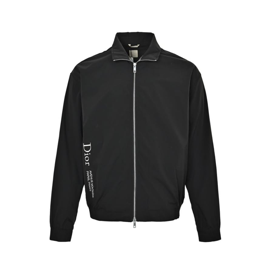 Dior Zipped Shirt with Dior Montaigne Embroidery Black