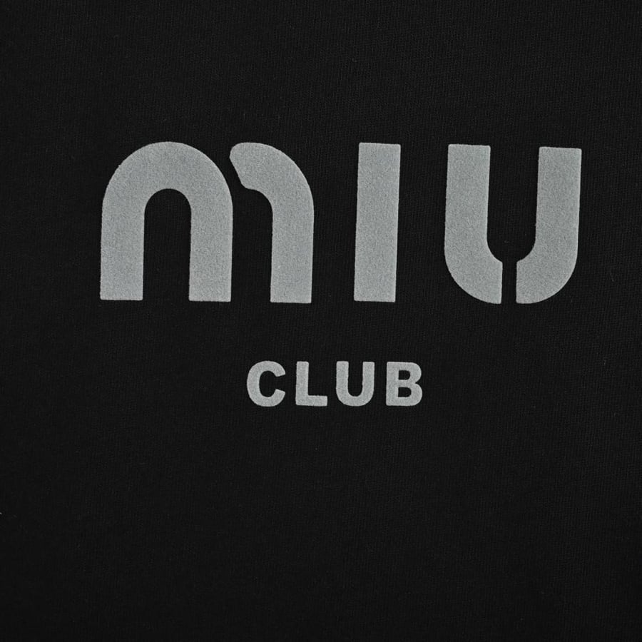 Miu Miu Club Cotton T-Shirt Black