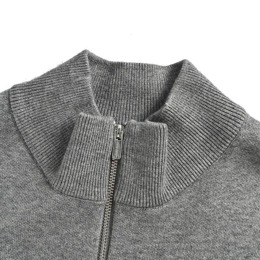 Miu Miu Long-Sleeved Cotton Jersey T-Shirt Grey