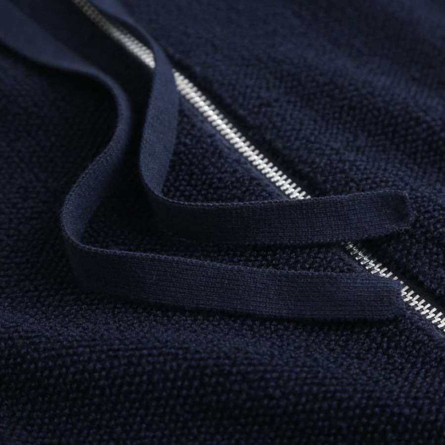 Loewe Anagram Zip-Up Hoodie Navy Blue