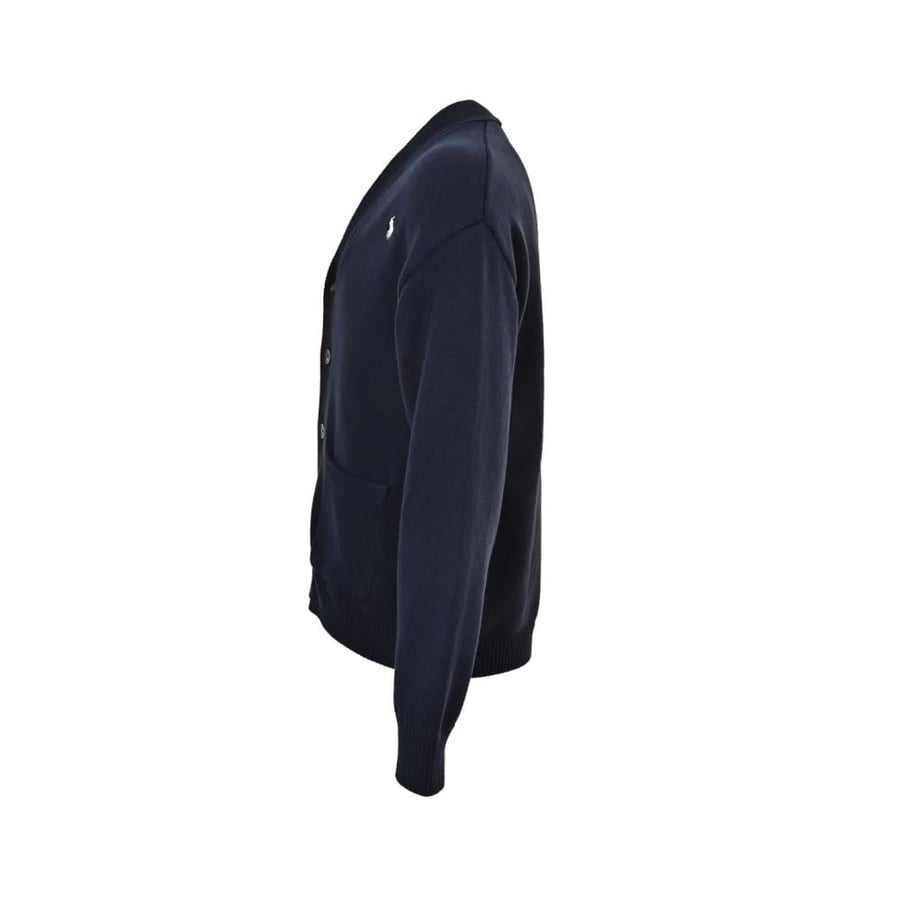 Polo Ralph Lauren Cotton V-Neck Cardigan Navy Blue
