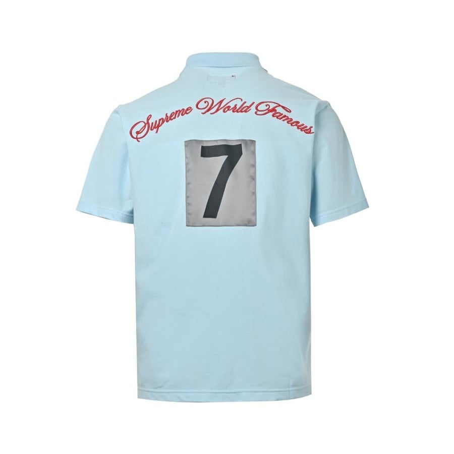 Supreme Cursive Polo Light Blue SS25