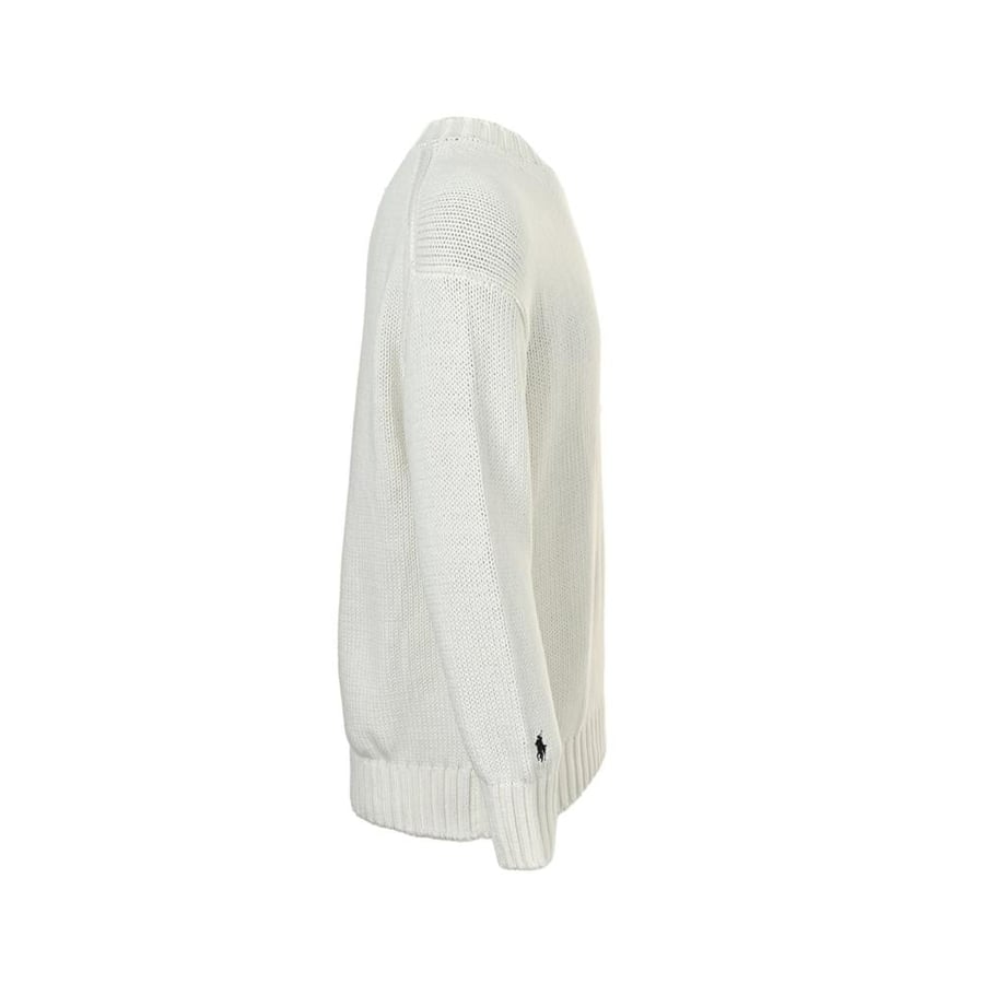Polo Ralph Lauren Textured Knit Mock-Neck Sweater Cream White