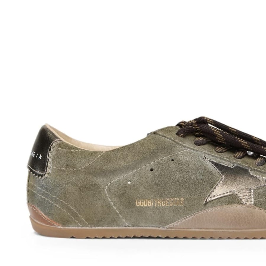True-Star in olive suede with gold star