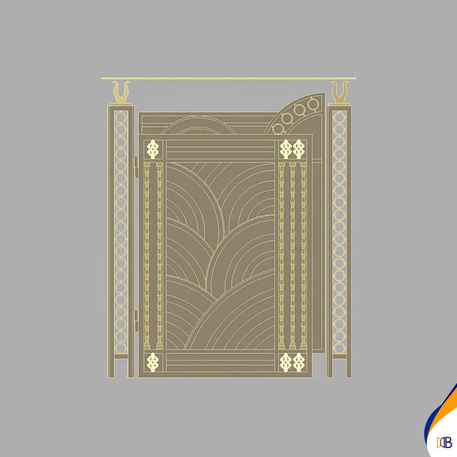 باب حديد تصميم 76