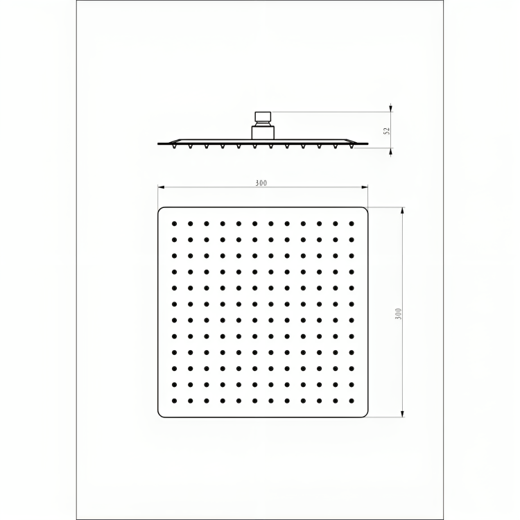 طاسة مربع 20 × 20  اسود - NORICA