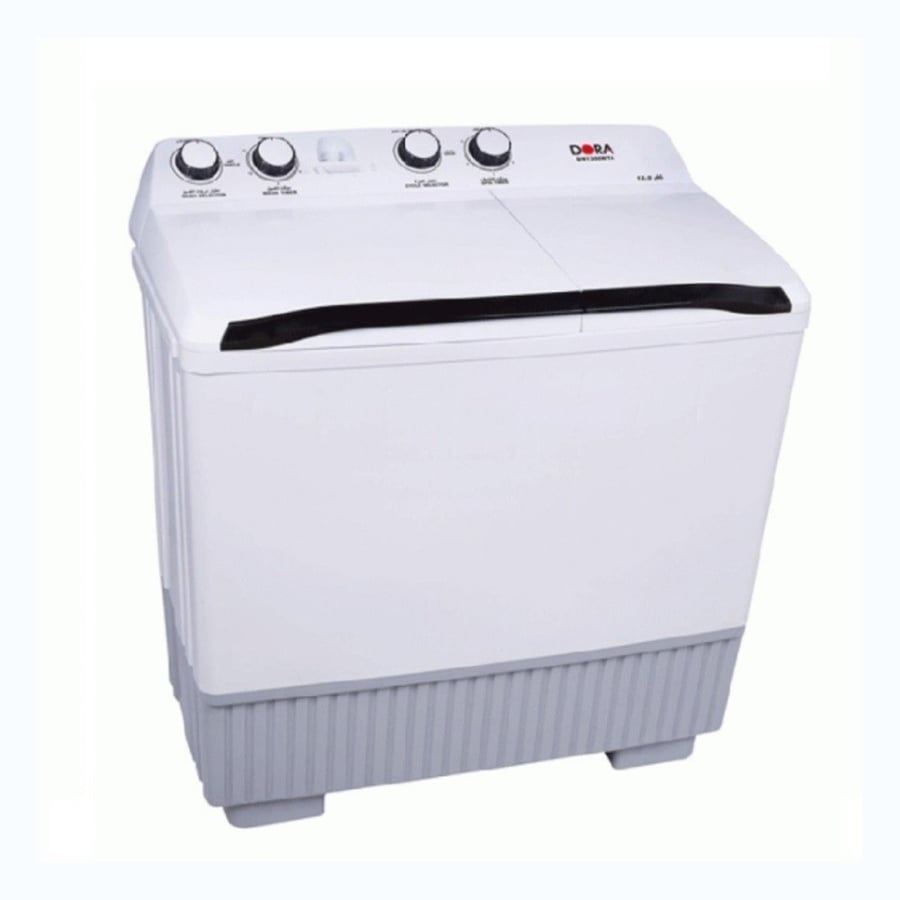 غسالة دورا 10كيلو حوضين ابيض موديل DW1100MT11