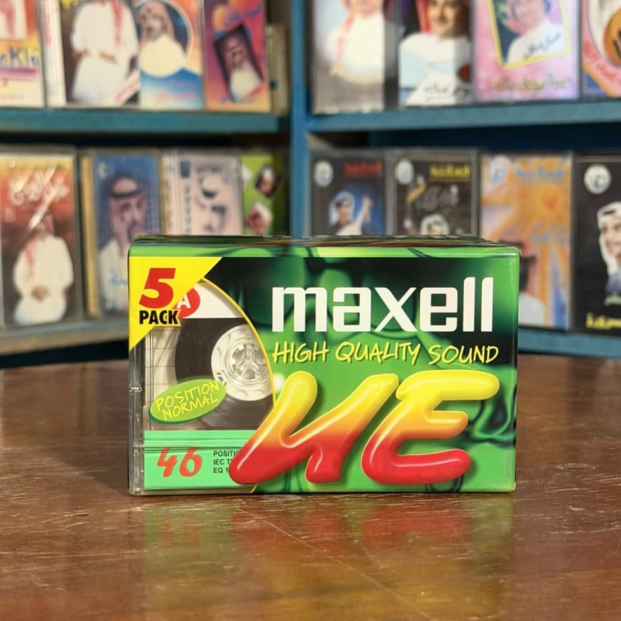 كاسيتات Maxell UR فارغة للتسجيل – 46 دقيقة – شفاف ( 5 حبات)