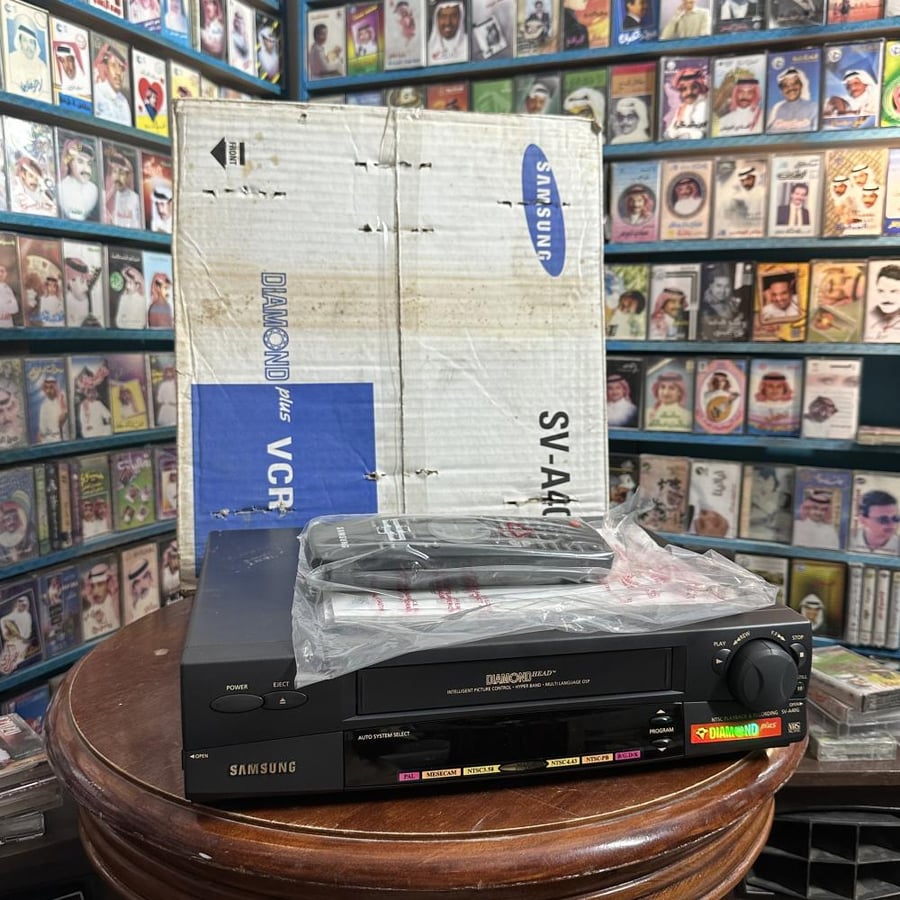 جهاز فيديو vcr - vhs سامسونج صناعة كورية مخزن بالكرتون