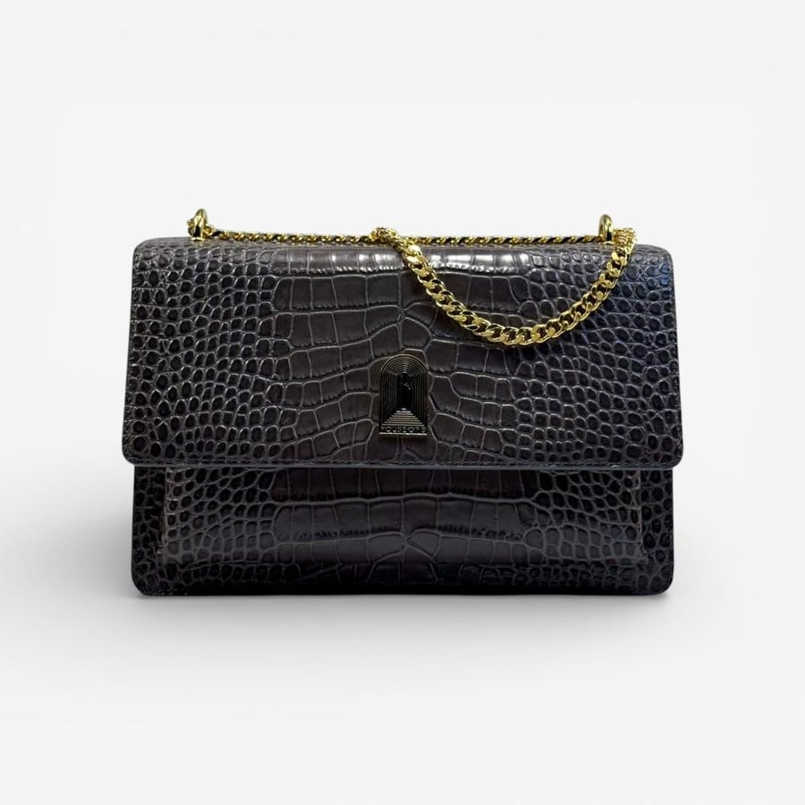 ORLA SHADOW IN CROCODILE-EMBOSSED LEATHER