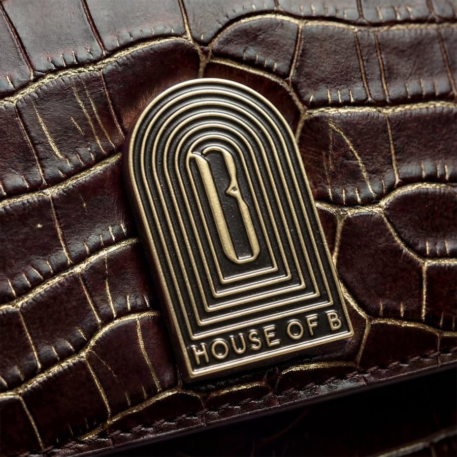 ORLA TRUFFLE IN CROCODILE-EMBOSSED LEATHER