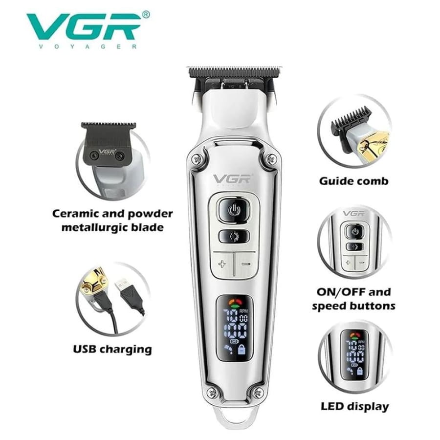 ماكينة حلاقة VGR V-931 احترافية بطارية 1600mAh تشغيل 240 دقيقة  6
