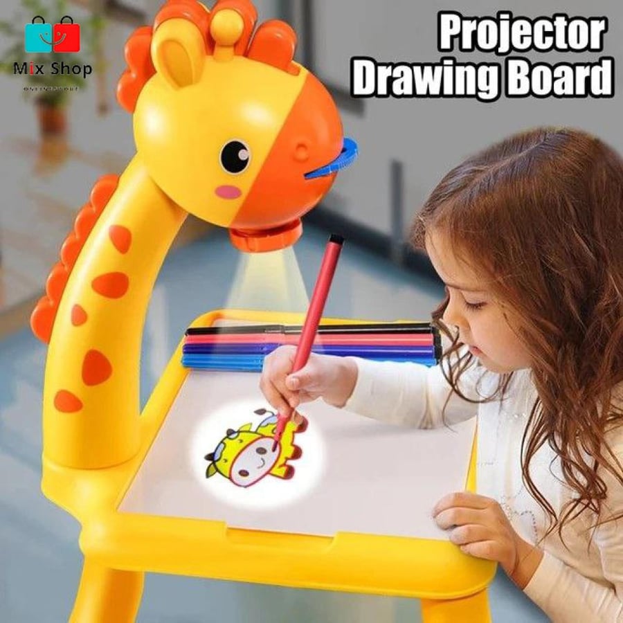 طاولة رسم للأطفال مع مصباح LED (اصفر)